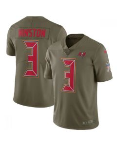Youth Tampa Bay Buccaneers #3 Jameis Winston Olive Salute to Service Limited Stitched NFL Jersey