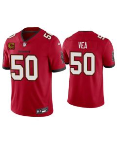 Youth Tampa Bay Buccaneers #50 Vita Vea Red 2026 With 4-Star C Patch Vapor Limited Jersey