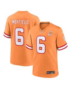 Youth Tampa Bay Buccaneers #6 Baker Mayfield Creamsicle 50th Season Game Jersey