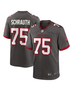 Youth Tampa Bay Buccaneers #75 Billy Schrauth Pewter Alternate Game Jersey (Alternate)