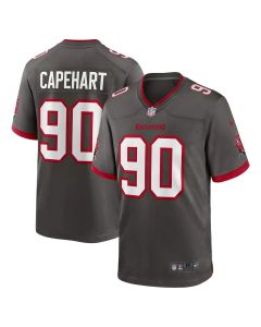 Youth Tampa Bay Buccaneers #90 DeMonte Capehart Pewter Alternate Game Jersey