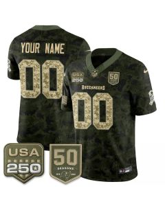 Youth Tampa Bay Buccaneers Camo 2026 Salute to Service Edition Vapor F.U.S.E. Limited Custom Jersey (2026)