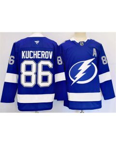 Youth Tampa Bay Lightning #86 Nikita Kucherov 2024-25 Blue Stitched Jersey