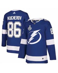 Youth Tampa Bay Lightning #86 Nikita Kucherov Blue Stanley Cup Finals Stitched Jersey