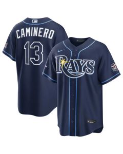 Youth Tampa Bay Rays #13 Junior Caminero Nike Navy 2026 All-Star Game Replica Jersey