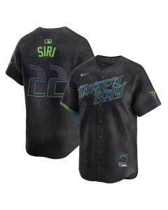 Youth Tampa Bay Rays #22 Jose Siri Charcoal 2024 City Connect Limited Stitched Baseball Jersey