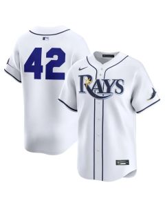 Youth Tampa Bay Rays #42 Jackie Robinson Nike White Home 2025 Jackie Robinson Day Limited Jersey (White)