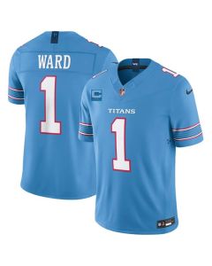Youth Tennessee Titans #1 Cameron Ward Light Blue 2026 With 2-Star C Patch Vapor F.U.S.E. Limited Jersey