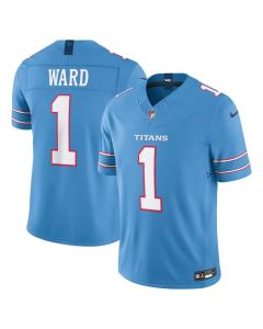 Youth Tennessee Titans #1 Cameron Ward Nike Light Blue Vapor F.U.S.E. Sewn Down Limited Jersey (Blue)