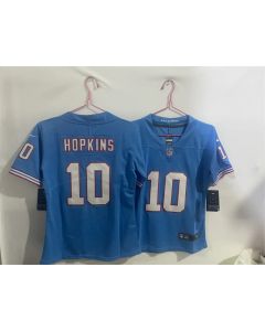 Youth Tennessee Titans #10 DeAndre Hopkins Blue Throwback Vapor Limited Stitched Football Jersey