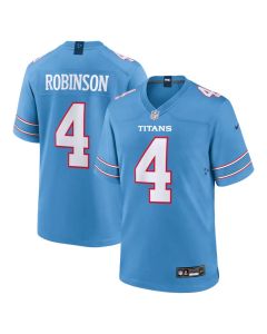 Youth Tennessee Titans #4 Wan'Dale Robinson Nike Light Blue Team Game Jersey (Blue)