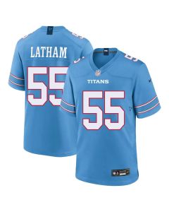 Youth Tennessee Titans #55 JC Latham Dike Nike Light Blue Game Jersey (Blue)