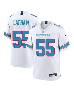 Youth Tennessee Titans #55 JC Latham Dike Nike White Game Jersey (White)