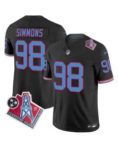 Youth Tennessee Titans #98 Jeffery Simmons Black 1997 Throwback Vapor F.U.S.E. Limited Jersey (Black)