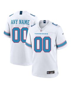 Youth Tennessee Titans Custom Nike Light White Game Jersey (White)