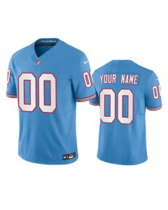 Youth Tennessee Titans Light Blue Vapor F.U.S.E. Limited Throwback Custom Jersey