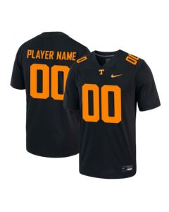 Youth Tennessee Volunteers Customized Black Stitched Game Jersey