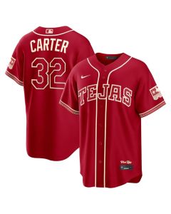 Youth Texas Rangers #32 Evan Carter Red 2026 City Connect Stitched Jersey