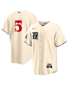 Youth Texas Rangers #5 Corey Seager Cream 2023 City Connect Stitched Baseball Jersey