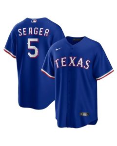Youth Texas Rangers #5 Corey Seager Royal With Patch Stitched Baseball Jersey