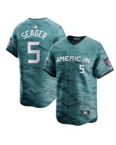 Youth Texas Rangers #5 Corey Seager Teal 2023 All-star Stitched Baseball Jersey