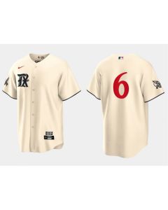 Youth Texas Rangers #6 Josh Jung Cream 2023 City Connect Stitched Baseball Jersey