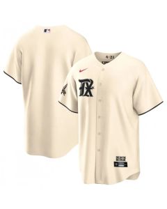 Youth Texas Rangers Blank Cream 2023 City Connect Stitched Baseball Jersey