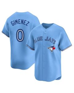 Youth Toronto Blue Jays #0 Andres Gimenez Blue Home Replica Jersey (Blue)
