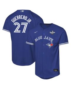 Youth Toronto Blue Jays #27 Vladimir Guerrero Jr. Royal 2025 World Series Alternate Replica Jersey