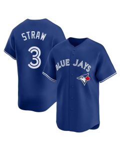 Youth Toronto Blue Jays #3 Myles Straw Royal Home Replica Jersey