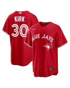 Youth Toronto Blue Jays #30 Alejandro Kirk Nike Red Canada Day Replica Jersey (Red Blue)