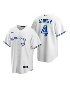 Youth Toronto Blue Jays #4 George Springer White Cool Base Stitched MLB Jersey