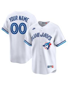 Youth Toronto Blue Jays Nike White Cooperstown Collection Limited Custom Jersey (Blue White)