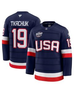 Youth USA #19 Matthew Tkachuk Navy 2025 4 Nations Face-Off Stitched Jersey