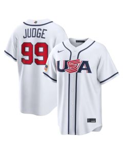 Youth USA Baseball #99 Aaron Judge White 2026 World Baseball Classic Home Stadium Jersey (White)