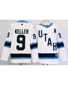Youth Utah Mammoth #9 Clayton Keller White Stitched Jersey