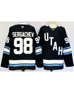 Youth Utah Mammoth #98 Mikhail Sergachev Navy 2024-25 Stitched Jersey