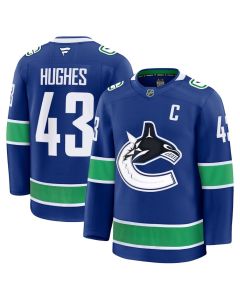 Youth Vancouver Canucks #43 Quinn Hughes Blue Home Jersey