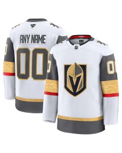 Youth Vegas Golden Knights White Away Custom Jersey