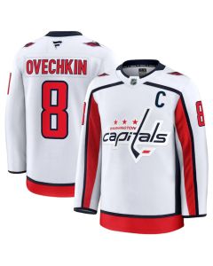 Youth Washington Capitals #8 Alexander Ovechkin White 2024-25 Away Stitched Hockey Jersey