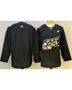 Youth Washington Capitals Blank Black Cherry Blossom Stitched Hockey Jersey