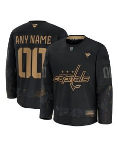 Youth Washington Capitals Custom Black 2024 Military Appreciation Stitched Hockey Jersey