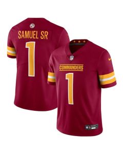 Youth Washington Commanders #1 Deebo Samuel Sr Burgundy 2025 Vapor Limited Stitched Football Jersey (Burgundy)