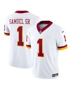 Youth Washington Commanders #1 Deebo Samuel Sr Nike White Super Bowl Era Vapor F.U.S.E. Sewn Down Limited Jersey (White)