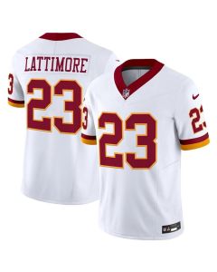 Youth Washington Commanders #23 Marshon Lattimore White 2025 F.U.S.E. Throwback Vapor Limited Stitched Football Jersey