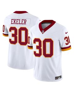 Youth Washington Commanders #30 Austin Ekeler White 2025 F.U.S.E. Throwback Vapor Limited Stitched Football Jersey