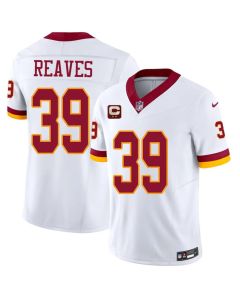 Youth Washington Commanders #39 Jeremy Reaves White 2026 With 2-Star C Patch Vapor F.U.S.E. Limited Jersey