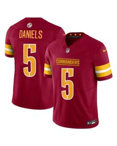 Youth Washington Commanders #5 Jayden Daniels Burgundy 2024 Draft F.U.S.E Vapor Limited Stitched Football Jersey