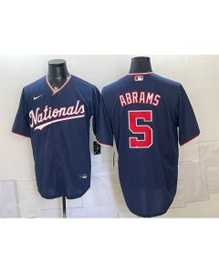 Youth Washington Nationals #5 CJ Abrams Navy Stitched Baseball Jersey (Navy)