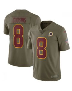 Youth Washington Redskins #8 Kirk Cousins Olive Salute to Service Limited Stitched NFL Jersey